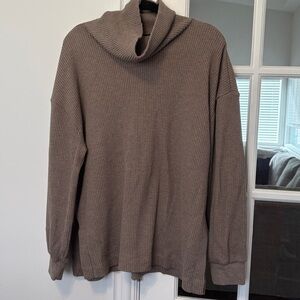 Gap Large Tall Waffle Brown Long Sleeve